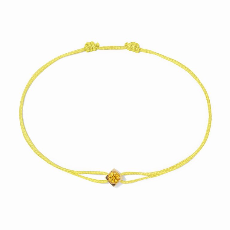 Dinh Van - Le Cube yellow gold and yellow sapphire cord bracelet