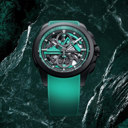 NORQAIN NNT3200BLC/JD326 Independence Skeleton Chrono 42mm Édition limitée horlogerie lionel meylan vevey lausanne